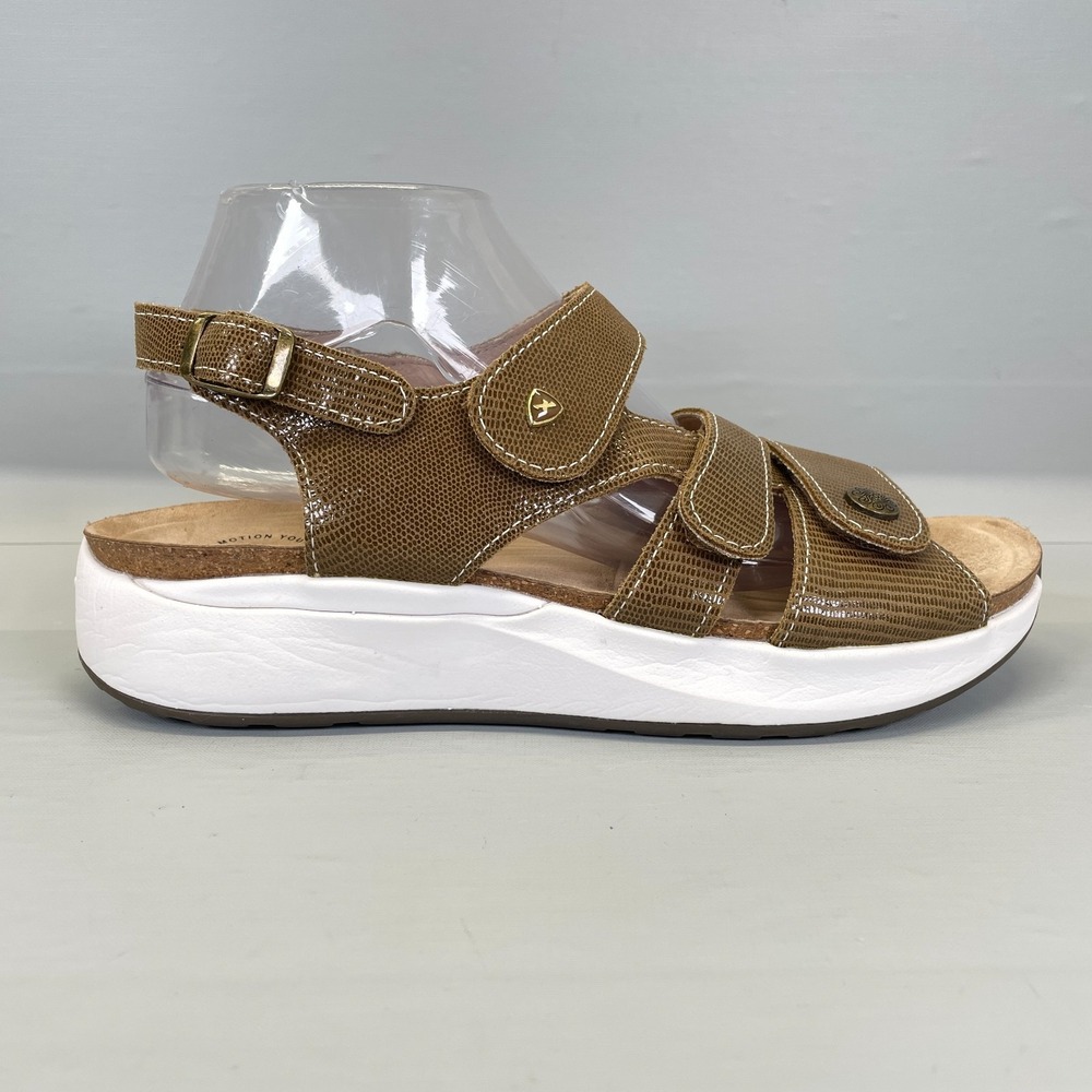 Xelero Mykonos Sandals Womens Size 40 US 9.5 Brown Leather Orthopedic Shoes